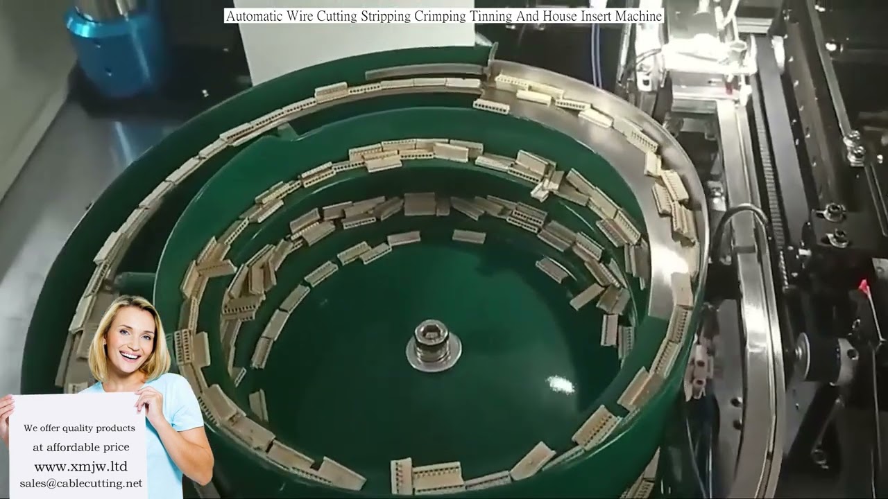 全自動電線裁切剝皮壓接鍍錫與端子插入機