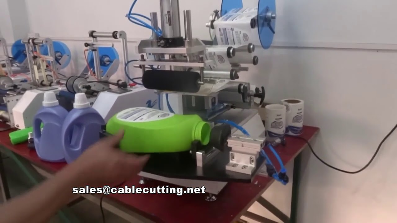 液體PE洗碗精洗髮精扁瓶貼標機｜高效自動化包裝解決方案