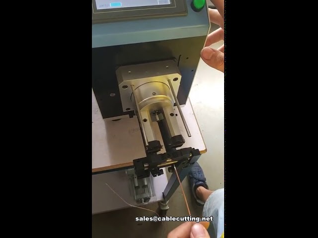 小型同軸電纜裁切剝線機｜高效自動化剝線設備