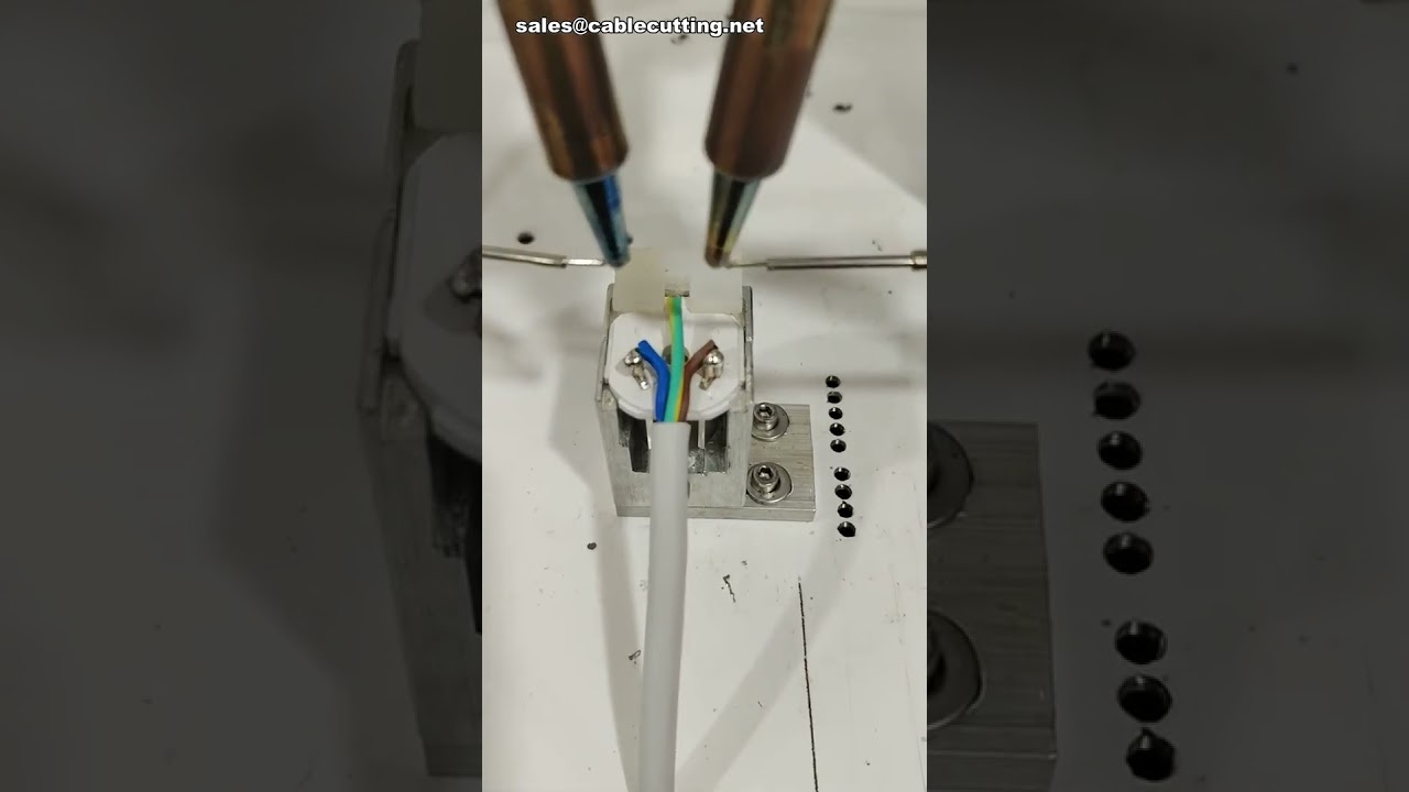 雙槍焊錫機｜國家標準插頭鍍錫包線自動化設備 #工廠 #機械