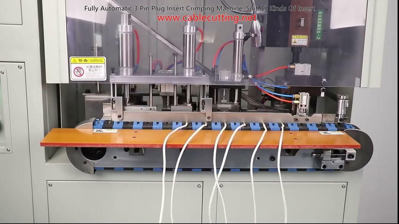 全自動三腳插頭插入壓接機，適用於各類插頭