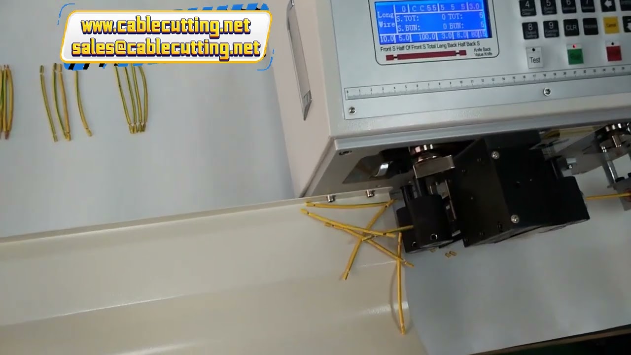 0.1-8mm²電線專用！觸控螢幕自動裁切剝皮機，附精準刀片