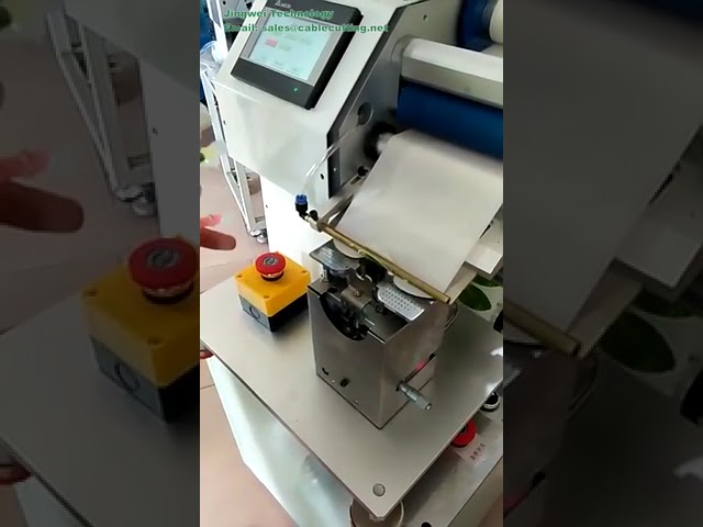 半自動折疊貼標機｜電線貼標設備｜高效工業包裝自動化解決方案