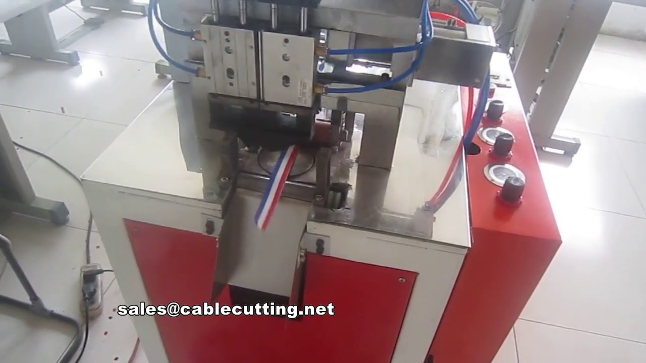 超音波雙刀緞帶裁切機｜梯形線材專用｜自動化加工設備