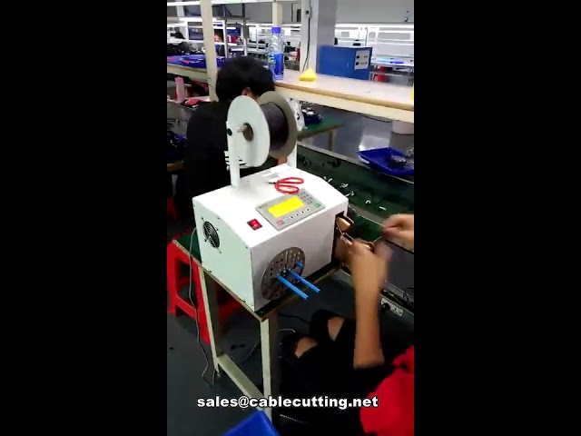 AC/DC電源線與耳機線自動繞線綑紮機 | 高效工業級線材整理設備