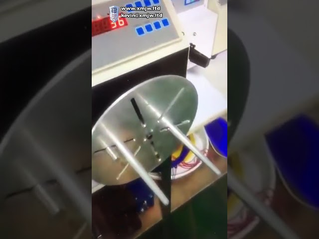 半自動彈性線圈繞線機｜耳機線扭線包裝設備