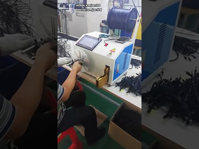 半自動電纜繞線綑紮機｜搭載高清觸控螢幕，提升產線效率
