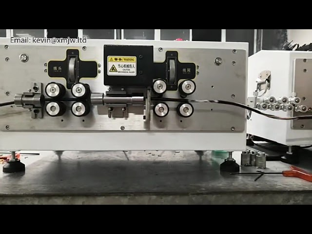 八輪電腦線材剝皮機｜自動裁切12-15mm外徑電纜剝線機