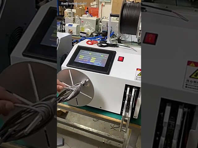 全自動3-28mm電線繞線機｜數位觸控一體機｜電纜綑綁紮帶設備