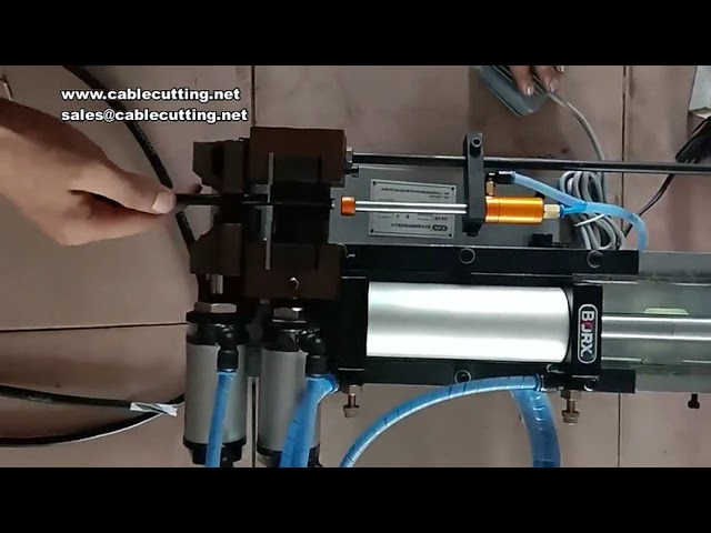315 氣動電動剝線機｜小型迷你電源線纜剝皮機｜自動化C型剝線設備
