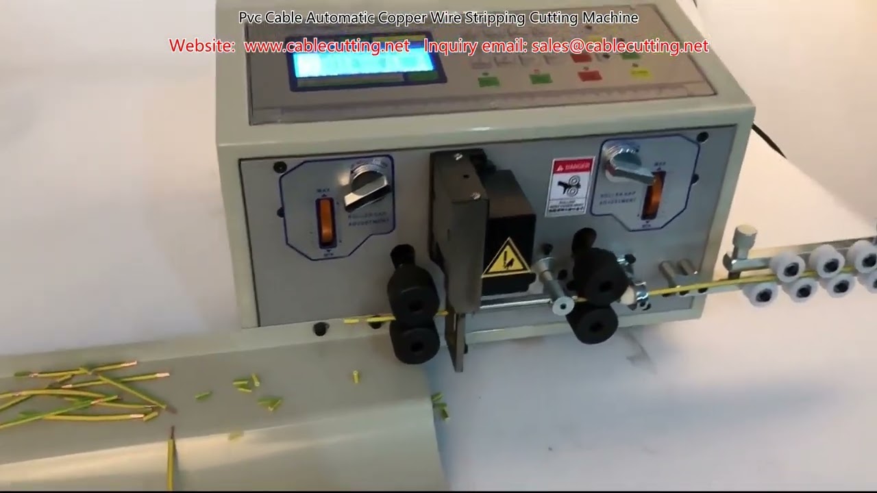 PVC電纜自動剝線裁切機｜高效銅線剝皮切割設備